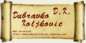 Dubravko Koljković vizit kartica